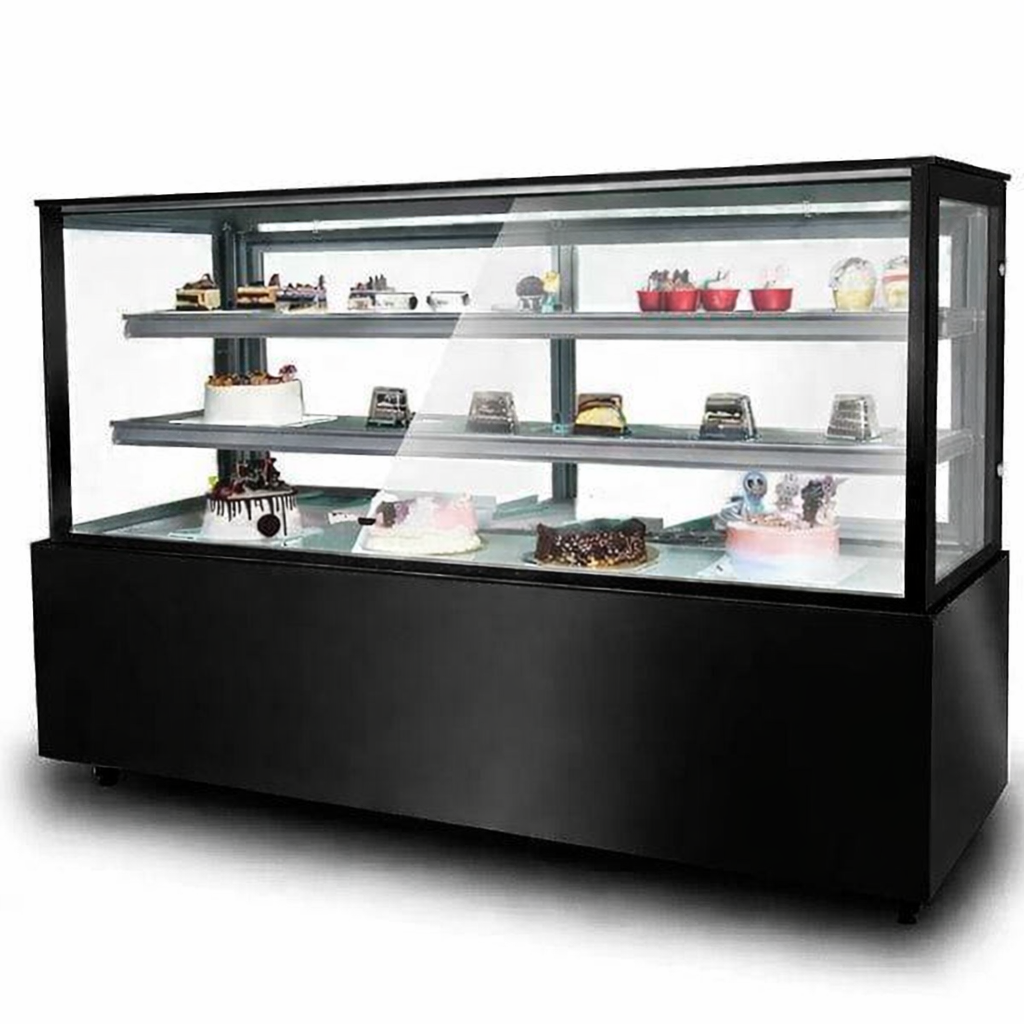 מקרר עוגות 150 ס"מ זכוכית ישרה