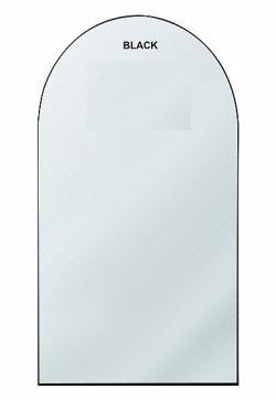 מראת תלייה חצי אובלית מסגרת מתכת דקה בגוון שחור במגוון מידות לבחירה מבית סטאר שופ STAR SHOP