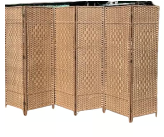 פרגוד מתקפל - 6 - כנפיים נפתח עד 300 ס"מ. מבית H.KLEIN‏ - צבע טבעי