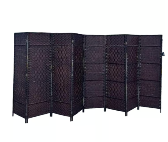 פרגוד מתקפל - 8 - כנפיים נפתח עד 400 ס"מ. מבית H.KLEIN‏ - צבע חום כהה