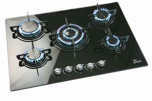 כיריים גז 5 להבות זכוכית שחורה זק"ש Sachs EF-570GB