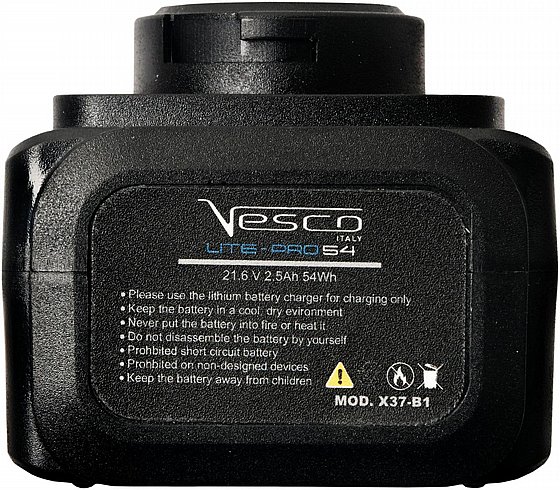 סוללת ליתיום21.6V למזמרה VESCO X37 - ניוטק