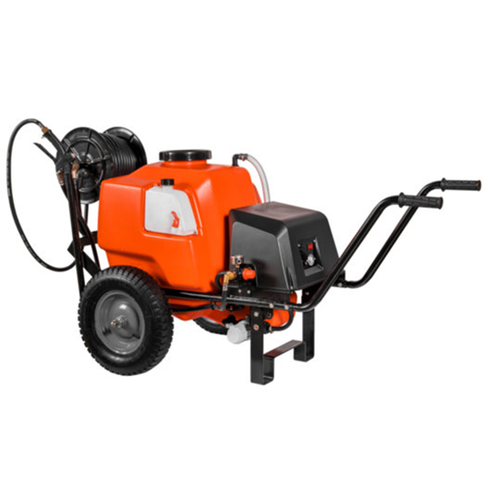 מרסס מריצה נטען 100 ליטר סטוקר + גלגלת 50 מטר צינור 12V - ניוטק