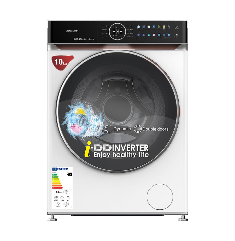מכונת כביסה פתח חזית 10 ק"ג 1400 סל"ד Normande נורמנדה דגם ND1004BM