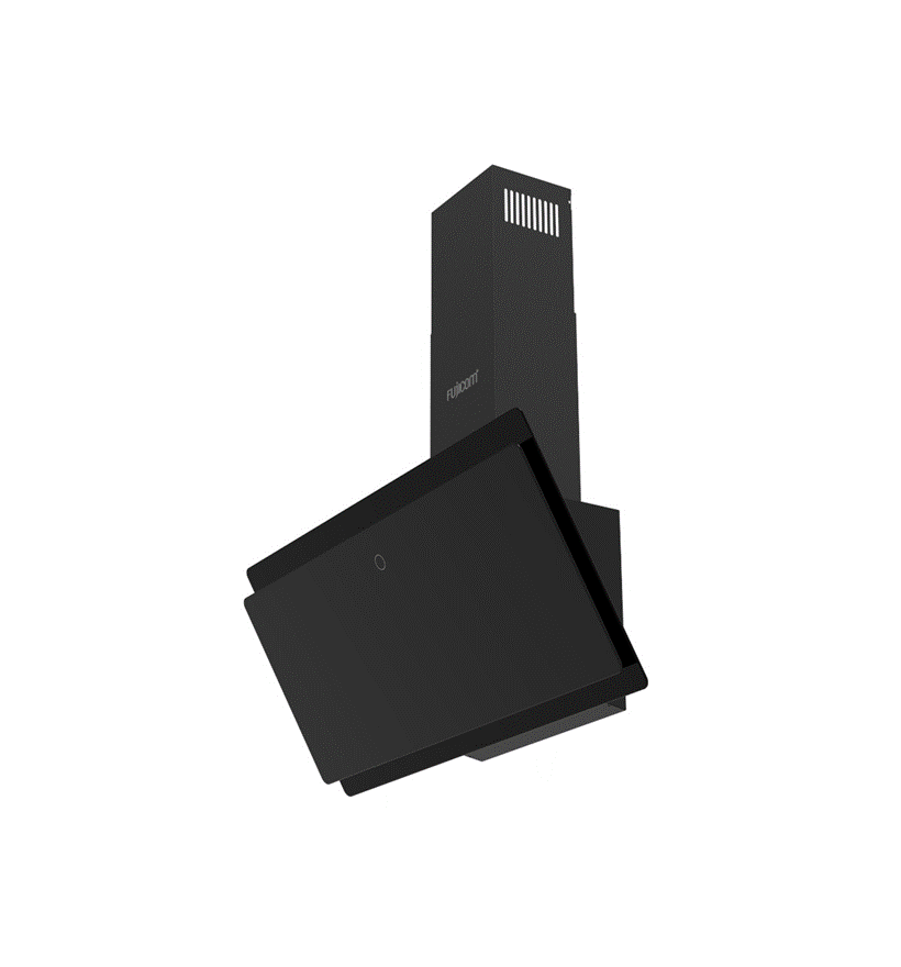 קולט ארובה/ אדים זכוכית כפולה 90 ס”מ זכוכית שחורה דגם FJ-CHT90BL