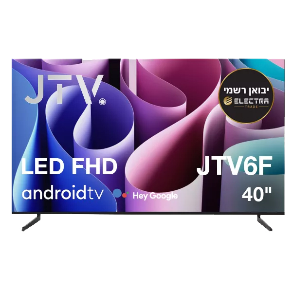 טלוויזיה JETPOINT 40JTV6F עם אנדרואיד וטכנולוגיות גיימינג מתקדמות, גודל 40 אינץ'