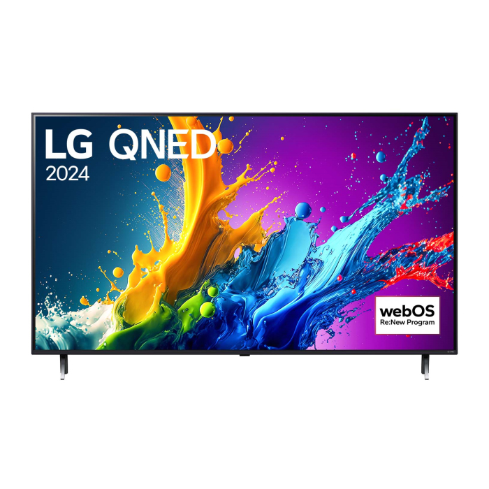 טלוויזיה חכמה LG 55QNED80T6B עם מסך 4K ומעבד AI דור 7