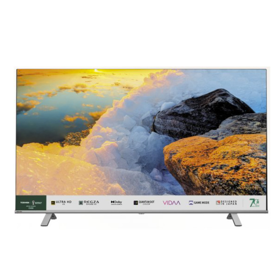 טלוויזיה חכמה "55 Toshiba 55C450KE QLED 4K עם Quantum Dot וטכנולוגיית יוצאת דופן עיצוב מתכת אנודיזי