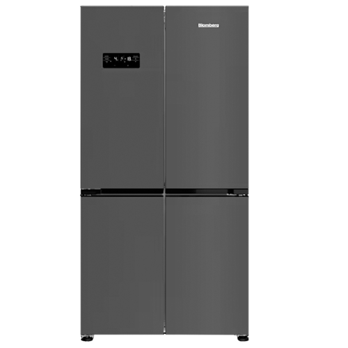 מקרר בלומברג KQD1636XBR בנפח 572 ליטר עם מנוע אינוורטור וחמש שנות אחריות.