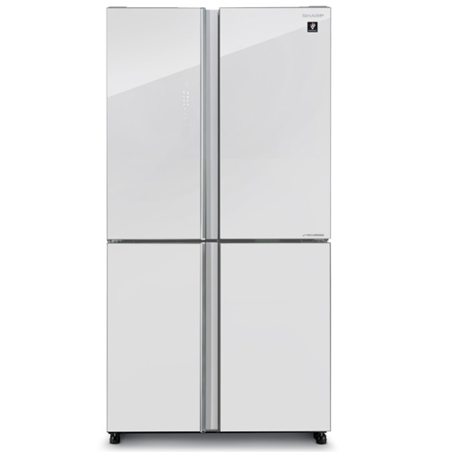 מקרר 4 דלתות שרפ SJ-8590-WH עם מקפיא תחתון ונפח 525 ליטר