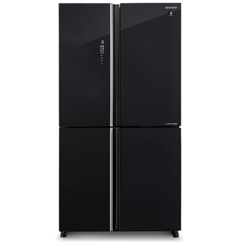 מקרר שרפ SJ-8590-BK, מקפיא תחתון, בנפח 532 ליטר, 4 דלתות, מנוע J-Tech Inverter