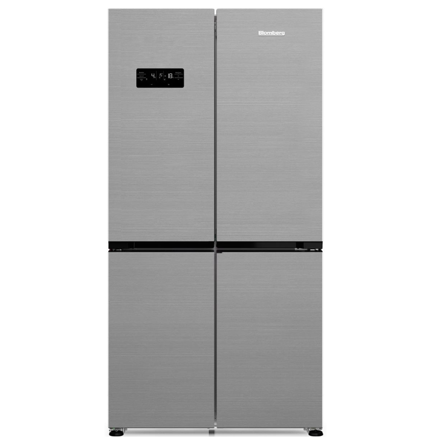 מקרר ארבע דלתות בלומברג KQD1626X עם 572 ליטר וטכנולוגיית BLUE ZONE משמרת טריות