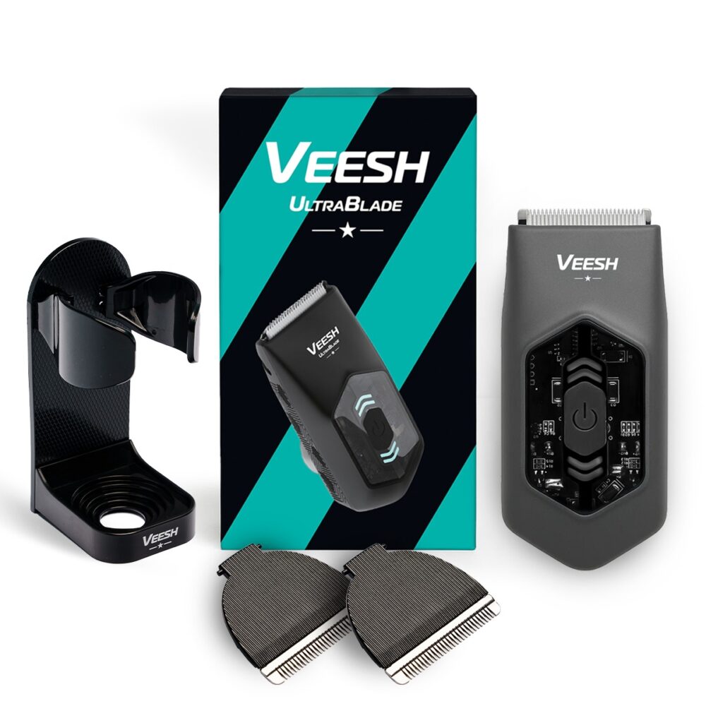 מכונה משולבת לגוף והפנים + 2 להבים + מתלה UltraBlade