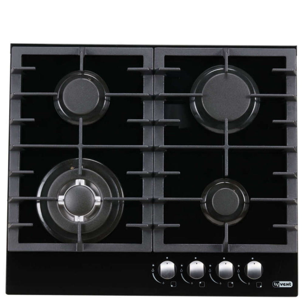 כיריים גז לי ונט HO-T-650 זכוכית מחוסמת, 4 להבות טורבו