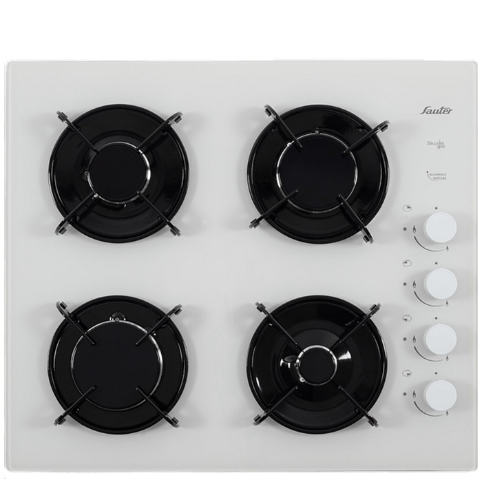 כיריים גז סאוטר SHG870W: בטיחות עם חיישנים ומשטח זכוכית מחוסמת