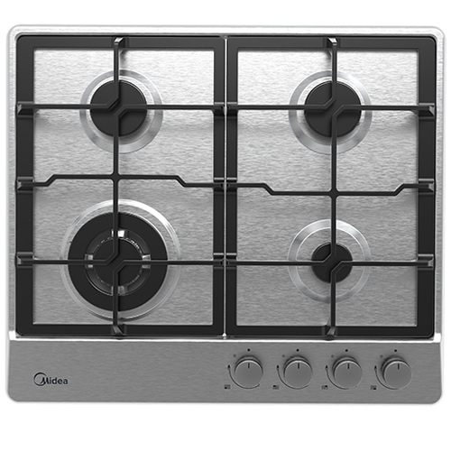 כיריים גז נירוסטה עם 4 להבות ו-3600W דגם MIDEA 60SJ40