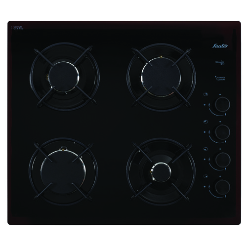 כיריים גז SAUTER SHG8500B עם 4 מבערים ושטח זכוכית קרמית