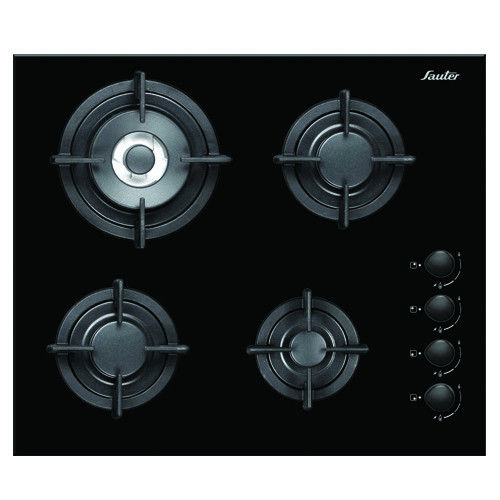 כיריים גז סאוטר SHG6050B עם 4 מבערים כולל מבער טורבו לווק
