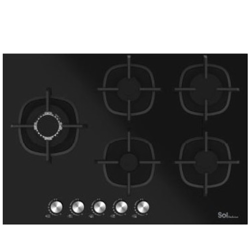 כיריים גז SOL דגם FQ7GSW-874 עם 5 מבערי SABAF ורוחב 70 ס"מ