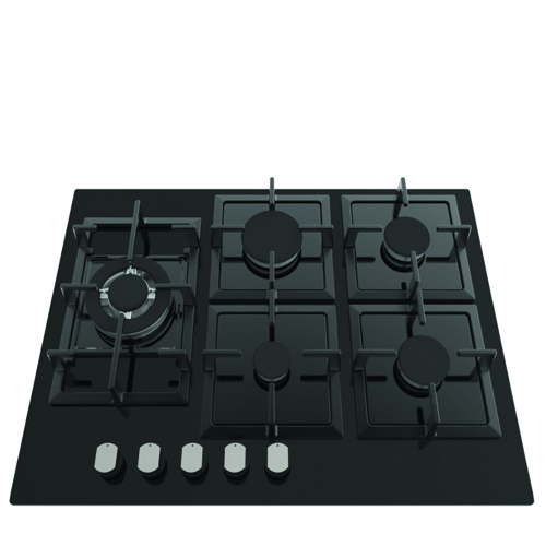 כיריים גז LY VENT HOT686 עם 5 להבות ועיצוב איטלקי יוקרתי