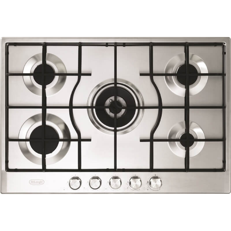 כיריים גז DELONGHI דגם NDG80X עם 5 להבות וראשי גז לניקוי קל