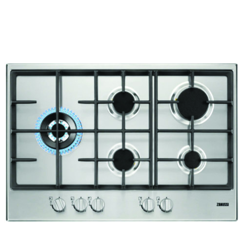 כיריים גז Zanussi ZGH76534XS עם מבער ווק 4 קילוואט - 75 ס"מ