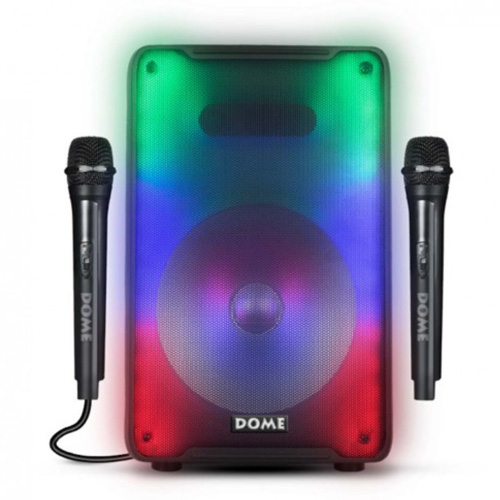 רמקול קריוקי עוצמתי DOME CLUB-112 עם חיבור אלחוטי ותאורת RGB - 2000W