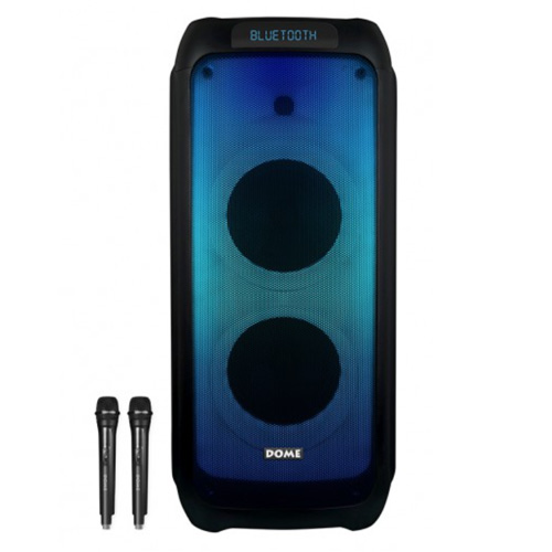 בידורית ניידת דגם DOME CLUB-280 עם 3000W ושני מיקרופונים אלחוטיים