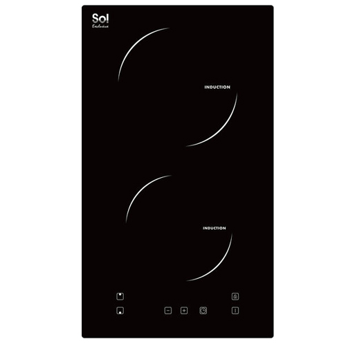 כיריים אינדוקציה SOL דגם FQ3IND-256 עם 2 אזורי בישול ונגיעה קדמית