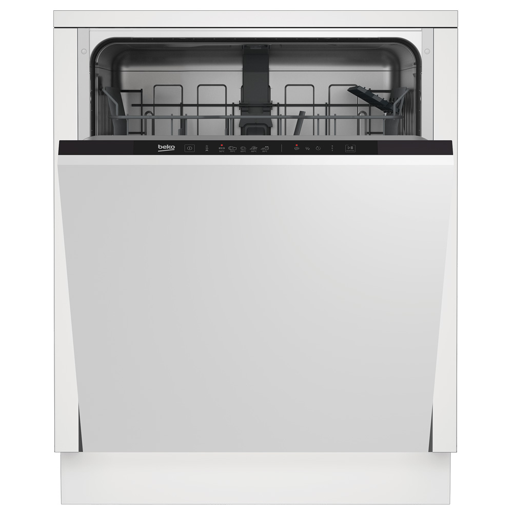 מדיח כלים אינטגרלי מלא Beko DIN36423 עם 13 מערכות כלים ושקט במיוחד ב-44 דציבל