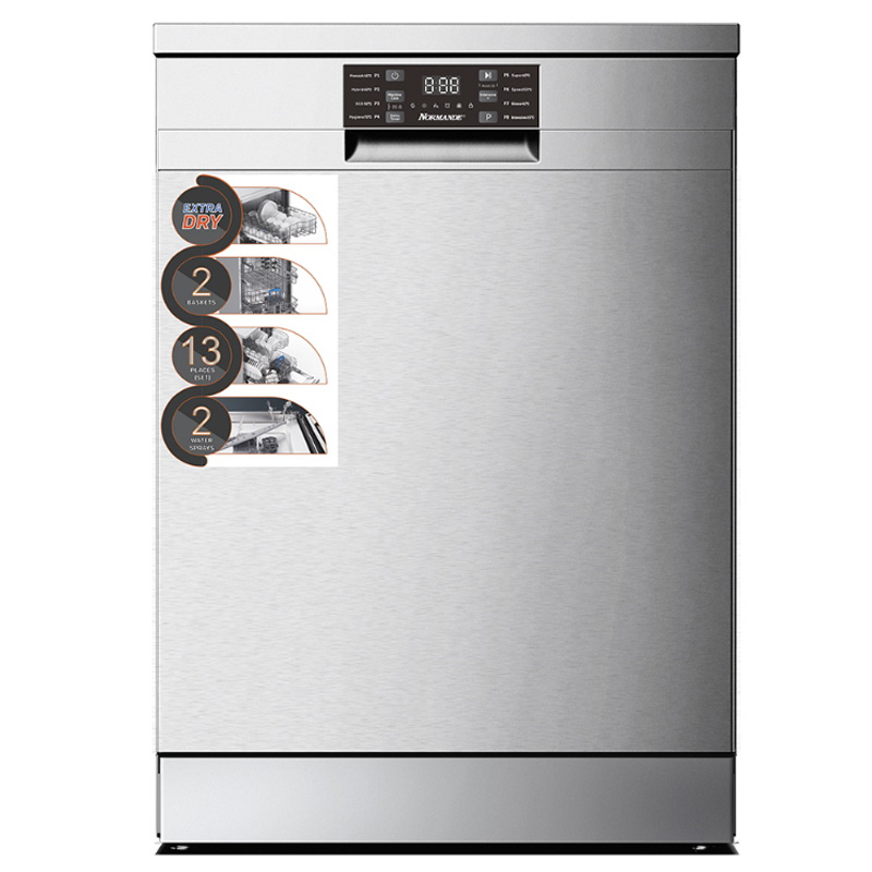 מדיח כלים נורמנדה ND-6528SS עם 9 תוכניות ו-2 קומות כלים