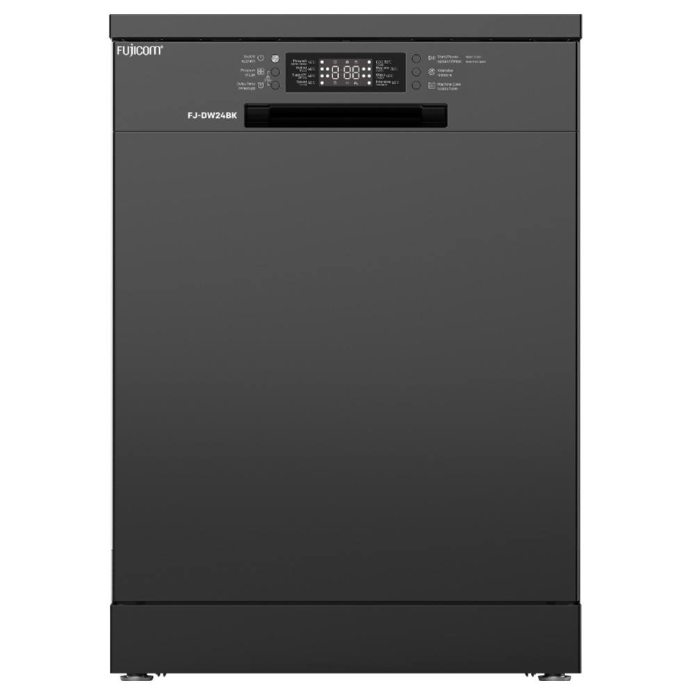 מדיח כלים לארגון קל ולחיסכון במים FUJICOM FJ-DW24BK, צריכת מים 13.5 ליטר.
