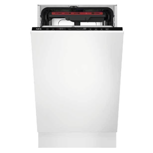 מדיח כלים אינטגרלי צר AEG FSE73507P עם קיבולת 10 מערכות כלים וטכנולוגיית AirDry