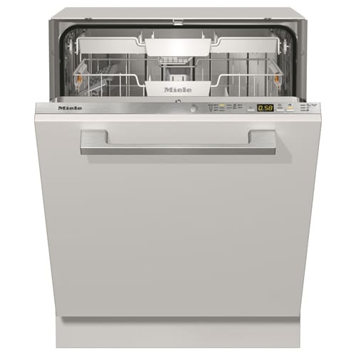 מדיח כלים אינטגרלי מלא Miele G5050 SCVI עם קיבולת ל-14 מערכות כלים.