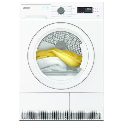 מייבש כביסה Zanussi ZDCB284W עם חיישני AutoAdjust ומשקל 8 ק"ג