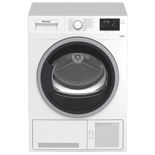 מייבש כביסה Blomberg TXU580WTX - קיבולת 8 ק"ג, פתח תוף רחב 155 מעלות