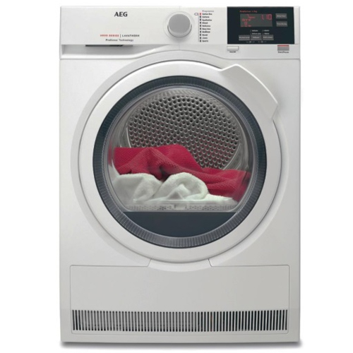 מייבש כביסה AEG PROSENSE T6DBG822M עם קיבולת 8 ק"ג וחיישנים אוטומטיים