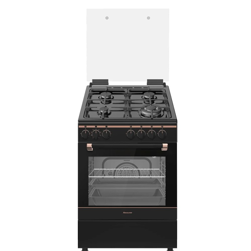 תנור אפיה משולב כיריים גז נורמנדה ND-6060ERSG שחור מט Normande