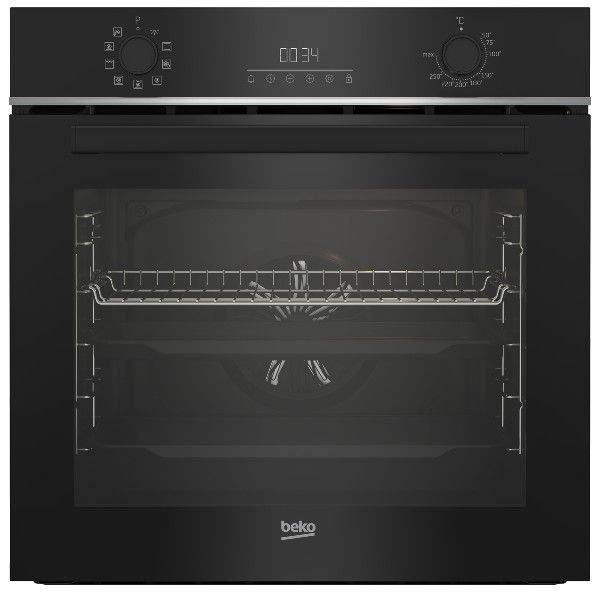 Beko BBIM13300X תנור בנוי 72 ליטר עם טורבו אקטיבי וזכוכית שחורה