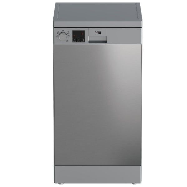 מדיח כלים צר Beko DVS05026X - דגם עם 10 מערכות כלים ושנה אחריות