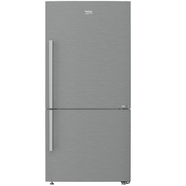 מקרר Beko דגם CN160241XB נירוסטה: קיבולת 580 ליטר, מקפיא תחתון.