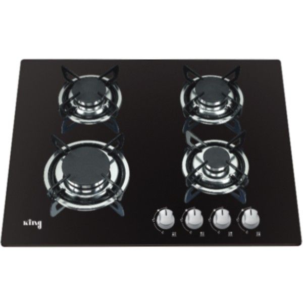 כיריים גז King KGH315GB שחורה, 4 להבות, 60 ס"מ, הצתה אוטומטית