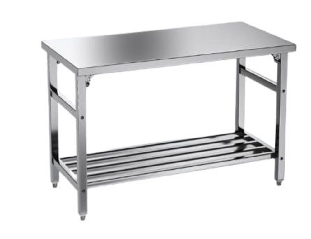 שולחן נירוסטה בוצ'ר מתקפל 150 ס"מ