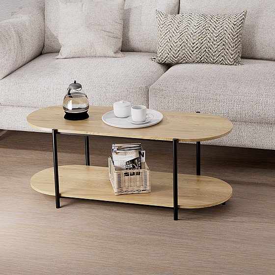 שולחן סלון דגם יגיל YAGIL ברוחב 115 ס"מ בגוון עץ אלון מבית סטאר שופ STAR SHOP