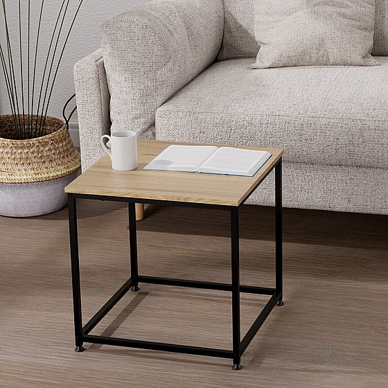 שולחן צד קפה לסלון מרובע דגם גלבוע GILBOA בגוון אלון מבית סטאר שופ STAR SHOP