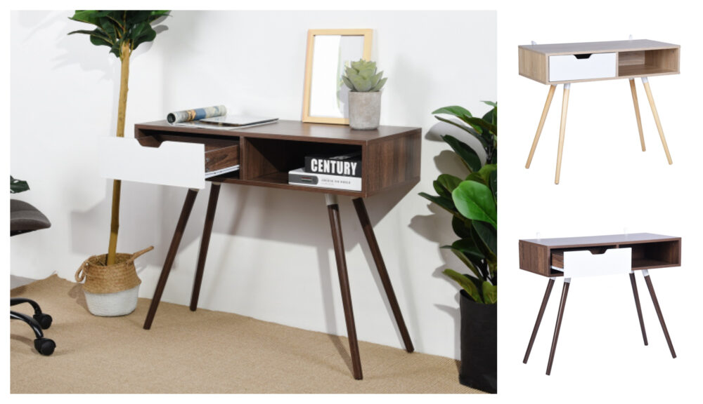 קונסולה רב-תכליתית עם מגירה, גודל קומפקטי 90 ס"מ, להרכבה עצמית קלה - מבית HOMAX