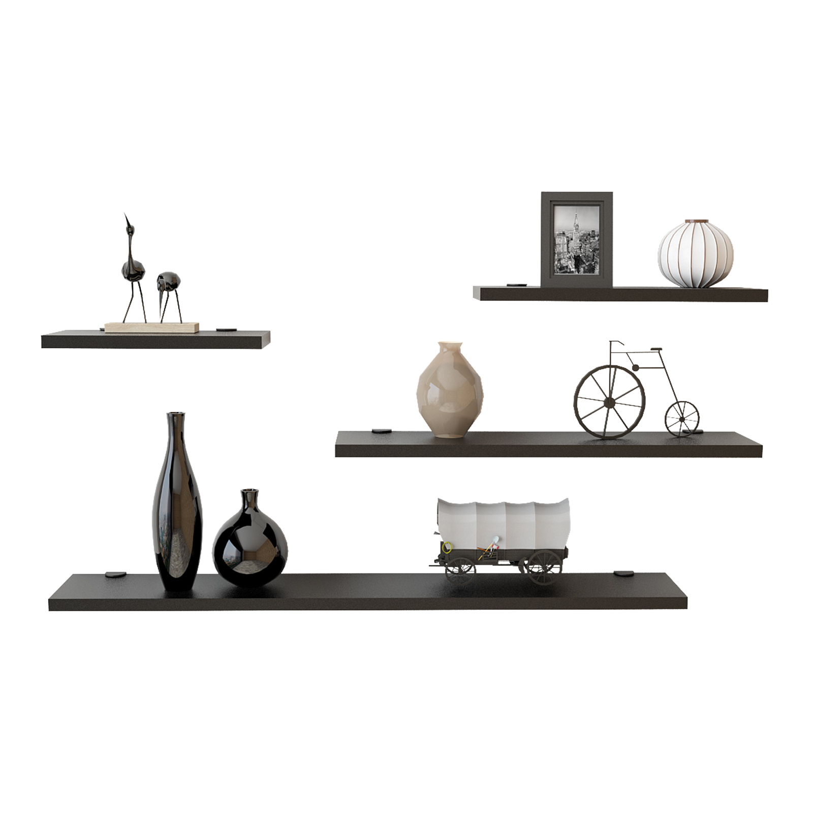 רביעיית מדפים צפים לשדרוג החלל בצבעים שונים - עומק 14.5 ס"מ - מבית HOMAX – תמונה 2