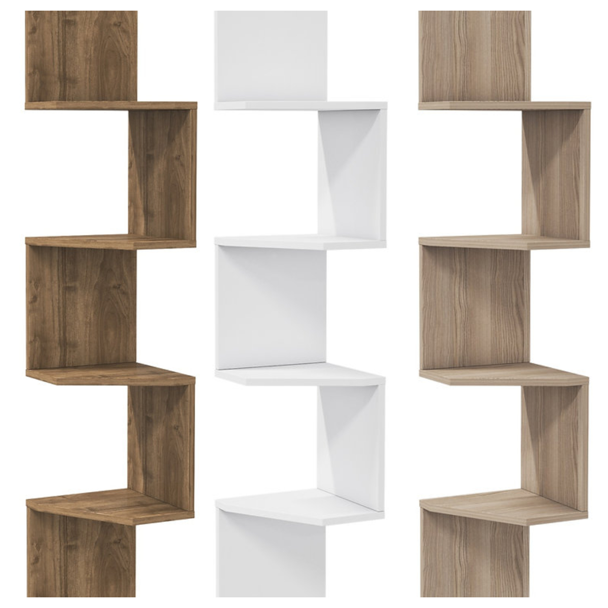 מדף תלייה בעיצוב אסימטרי בעובי 18 מ"מ בציפוי מלמין יצוק - מבית HOMAX – תמונה 6