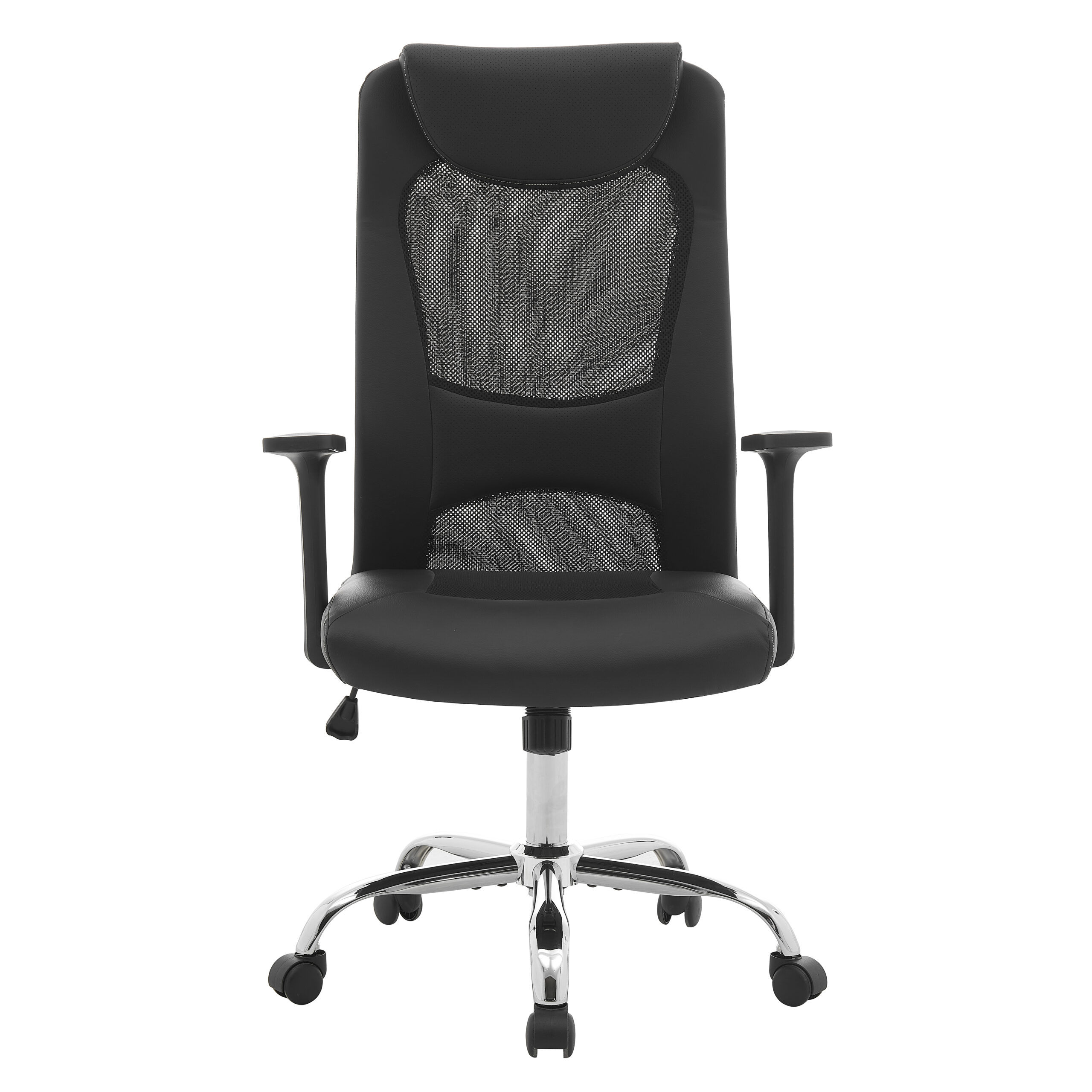 כיסא מנהלים ארגונומי עם ספוג זעזועים, ריפוד דמוי עור, מידות מתכווננות 109-119 ס"מ - מבית HOMAX – תמונה 2