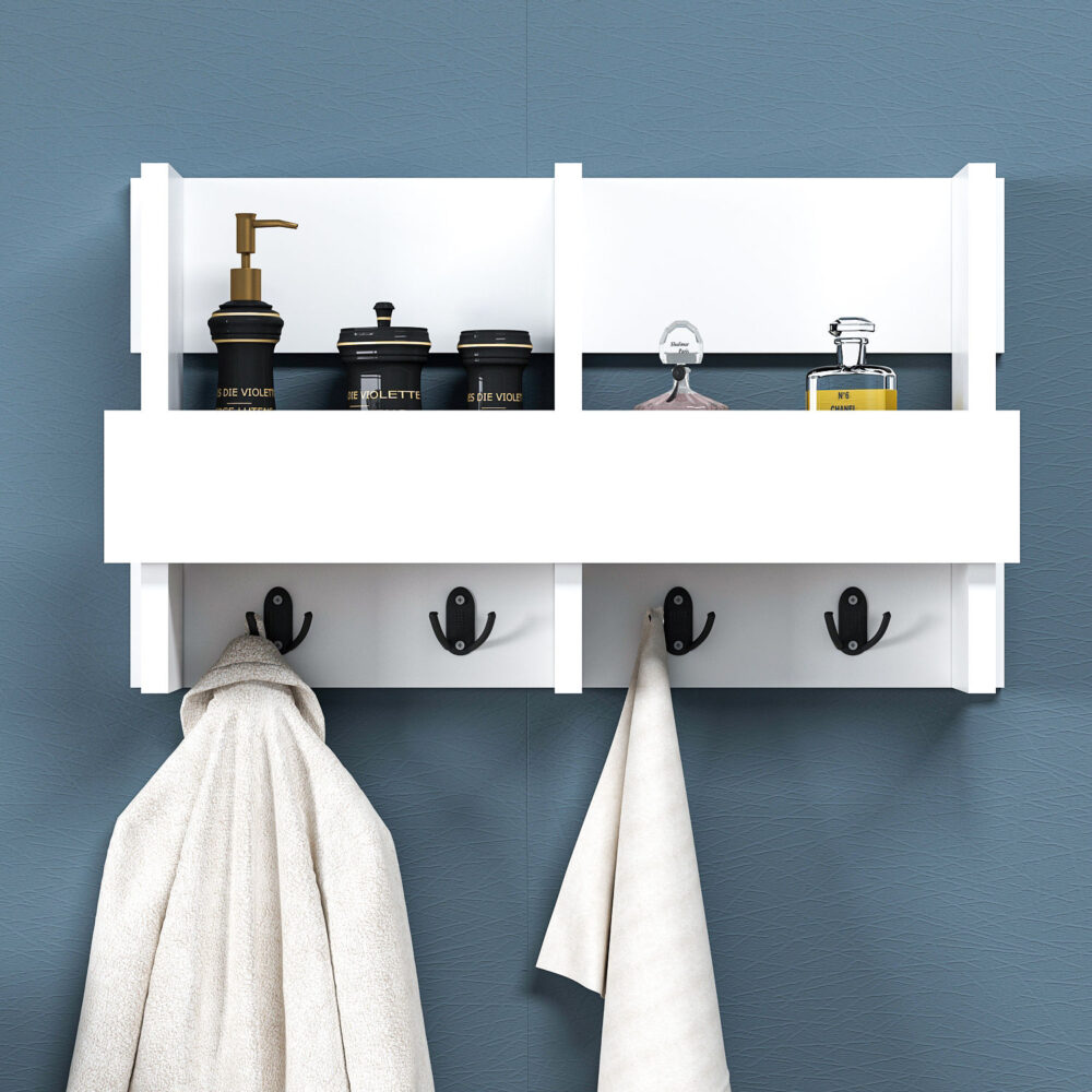 מעמד תלייה מעוצב - צבע לבן, עומס מקסימלי 5 ק"ג - מבית HOMAX